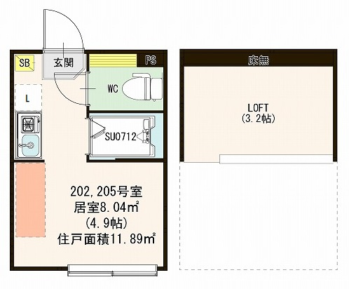 ハーモニーテラス向島Ⅱの間取り