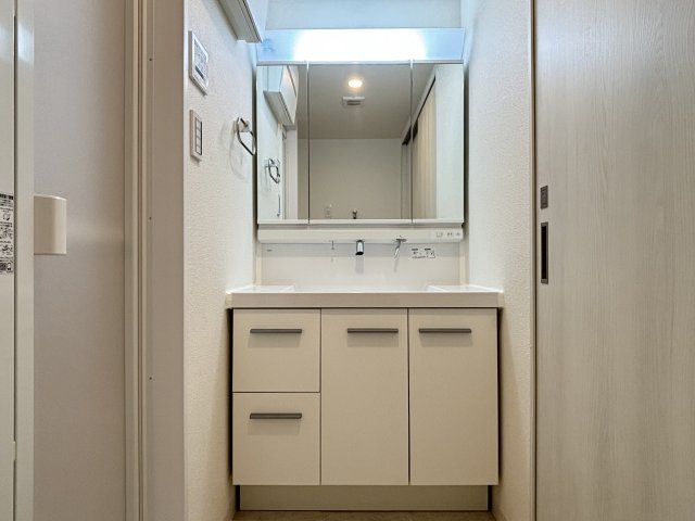 ライオンズステージ大島ウエストアクエアの独立洗面台