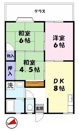 【間取り】 | 旗ヶ崎グリーンハイツ