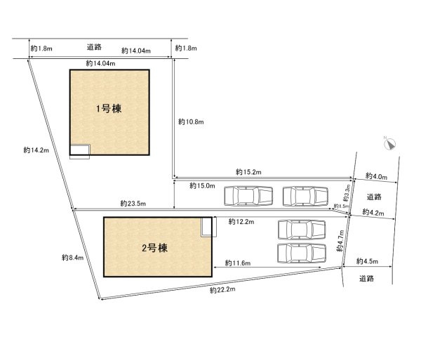 高浜市神明町第５　新築一戸建の区画図|土地面積　62.88坪！