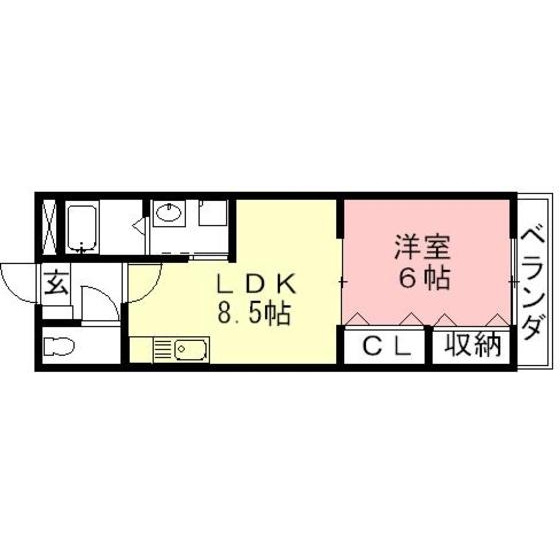 サンシャイン棚橋Ａの間取り