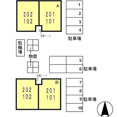 メゾン・ド・ベルベット　Bの区画図