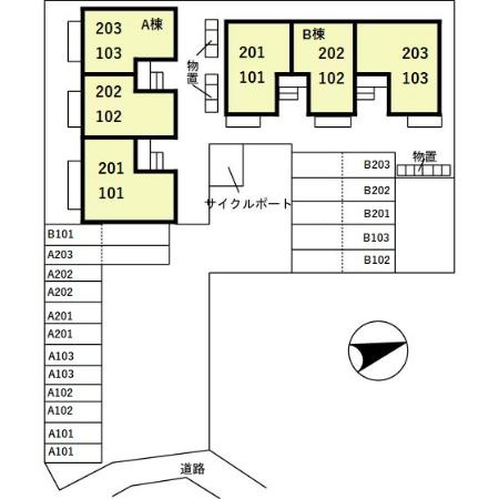 フローラルコート　Ａの区画図