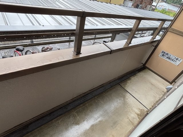 大安寺マンションのバルコニー