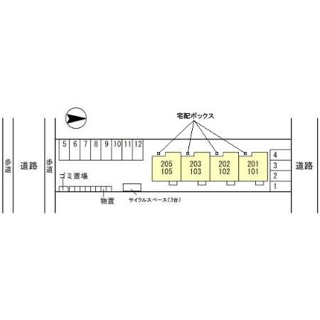 AXIA　FUCHI（ｱｸｼｱ渕）の区画図
