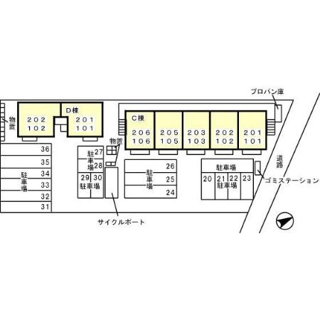 サニーコート杉本　Ｃの区画図