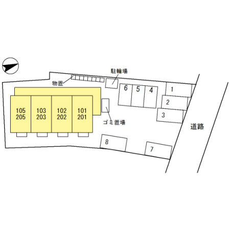 コーポラスみのりの区画図