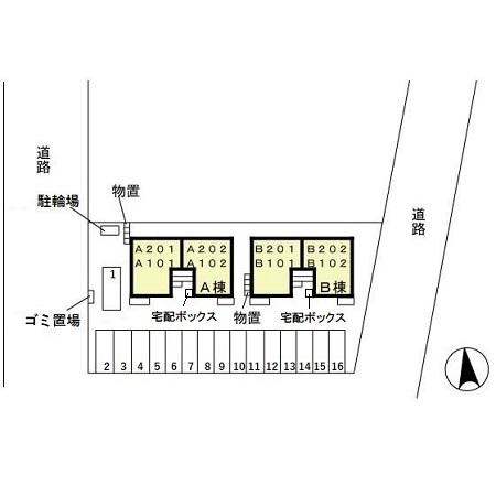 ブルーイースト　Ａの区画図