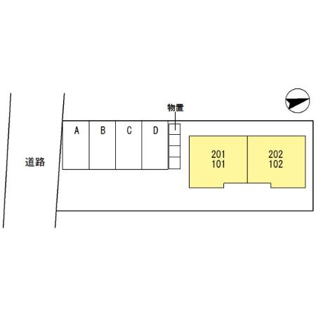 D-room　S・花堂南の区画図