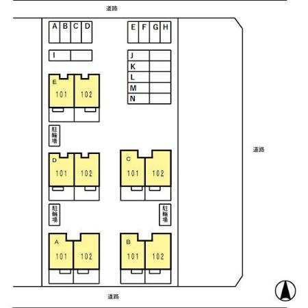リースランドネオス春日壱番館　Ｃの区画図