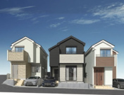 【横浜市旭区上白根町1354-35全3棟新築戸建て】★仲介手数料無料★（四季の森小学校・上白根北中学校）の画像