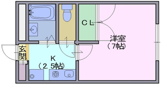 【間取り】 | レオパレス　ウェストコート