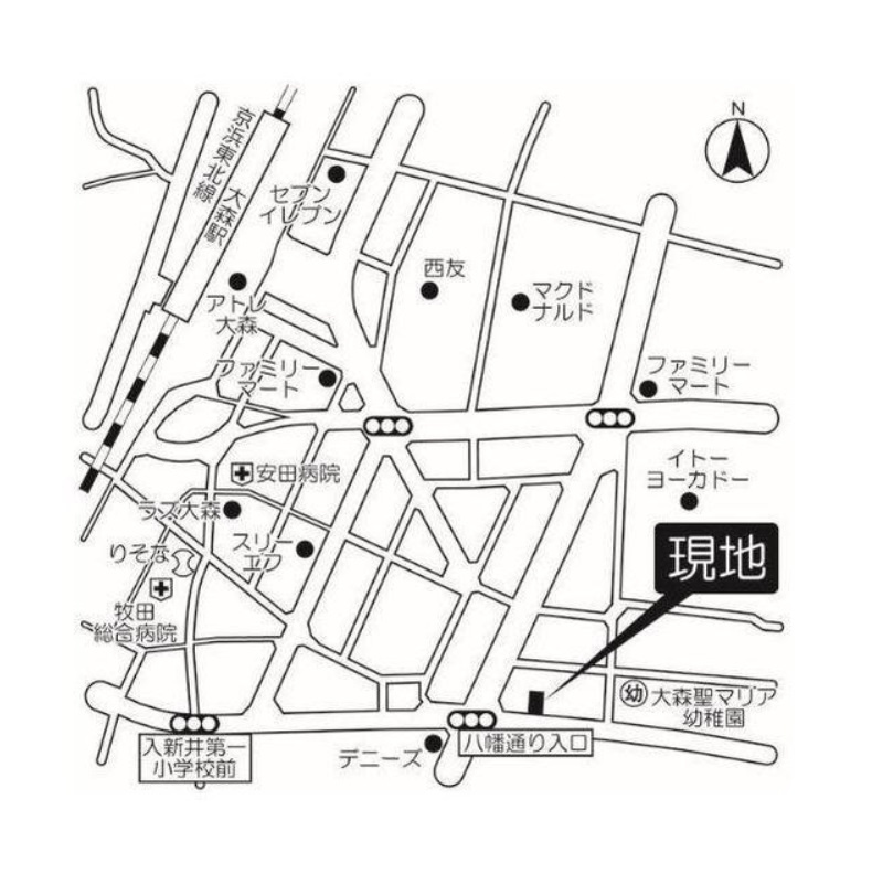 クレフォート大森の地図