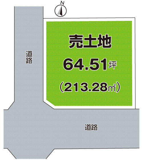 枚方市長尾東町　売土地の土地図