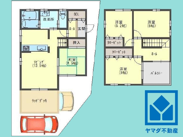 伏見区醍醐大畑町の間取り