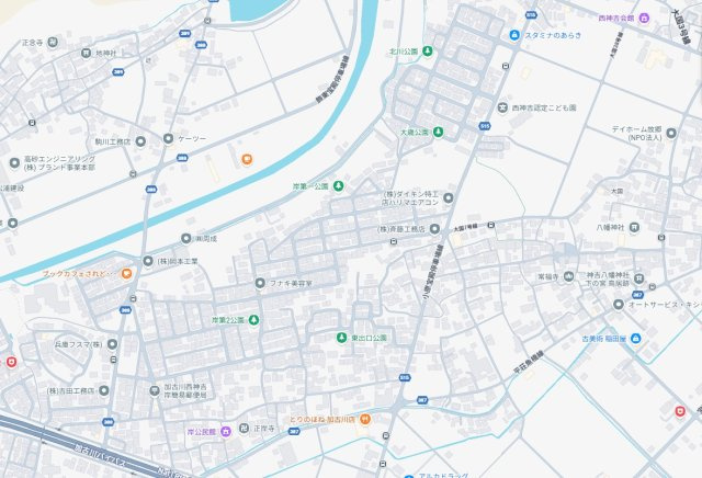 加古川市西神吉町岸　第3期　新築一戸建ての地図