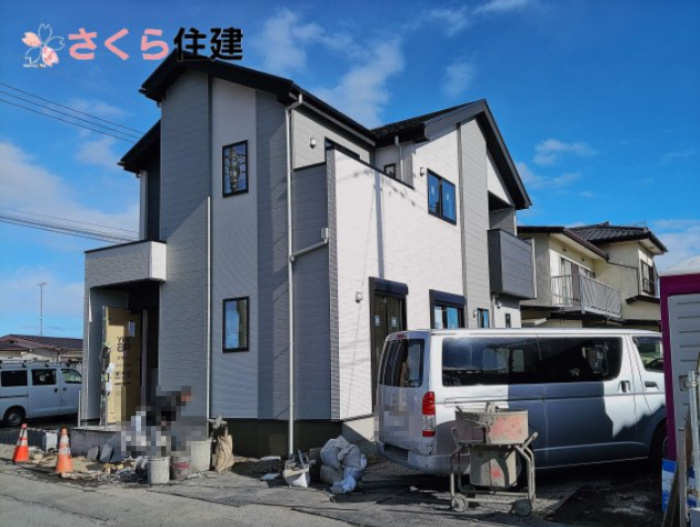 リガーレさくら市氏家10期の外観|現在建築中！日当たり良好です。
