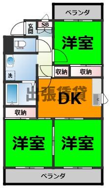 仲介手数料0円！！エクセル大野木の間取り