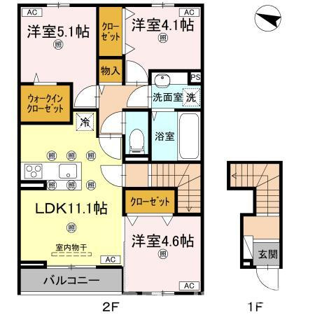 ラ・フルールⅡの間取り