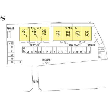 ラ・フルールⅡの区画図