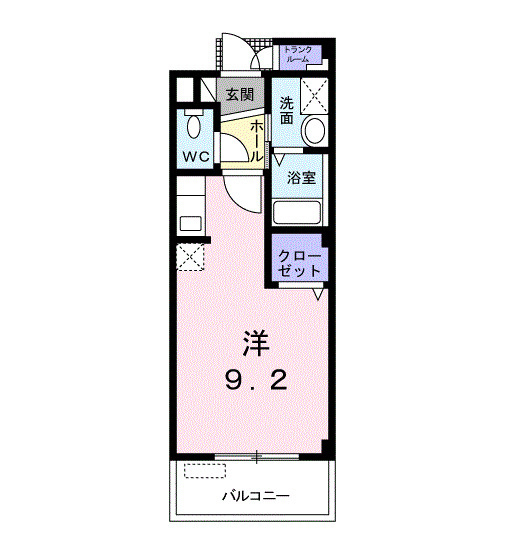 堺市南区豊田の賃貸マンションの間取り