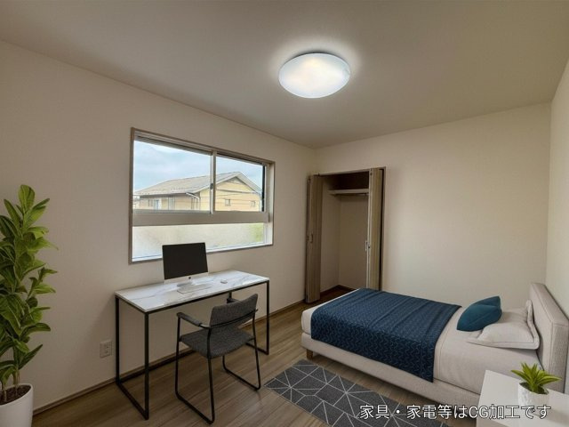 【洋室】 | 【洋室　CG家具設置イメージ】
※画像に含まれる家具家電はCGで作成されたイメージです。実際の物件には付帯しません。