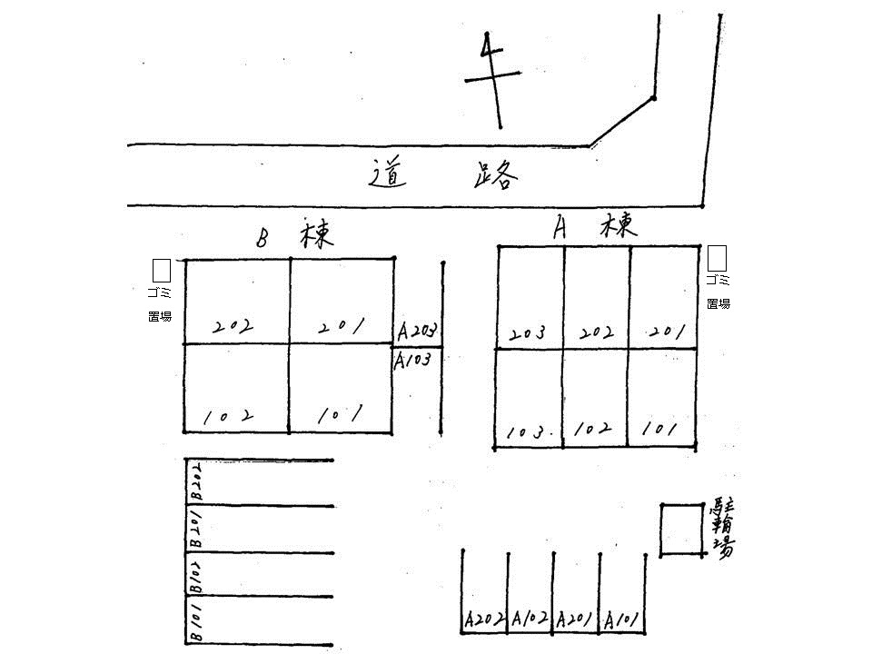 メゾンラフィネＡの区画図