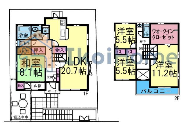 明石市魚住町錦が丘3丁目　中古戸建の間取り|●年中無休：当日予約可●南西向きLDK20.7帖で広々！一部ピアノ補強施工されております！