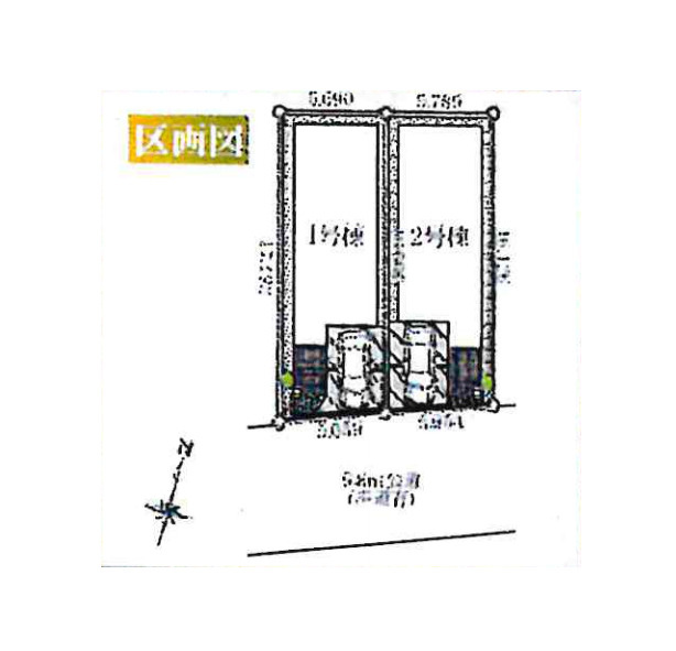 さいたま市大宮区櫛引町１丁目　新築一戸建て　グランドパティオ　02の区画図|2号棟