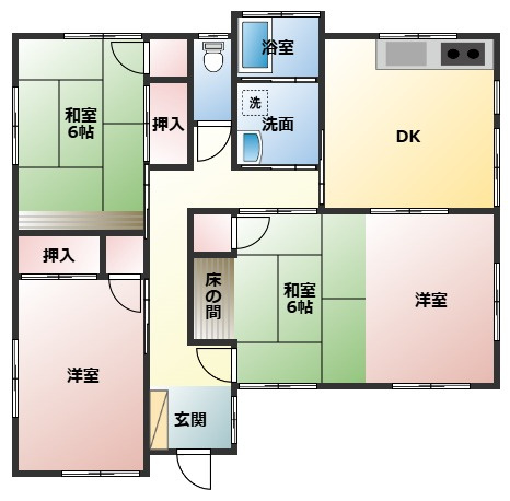 都城市志比田町の中古一戸建の間取り