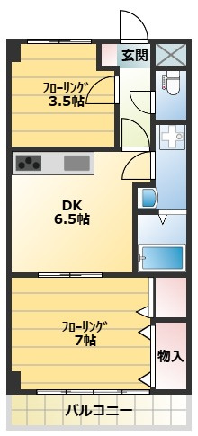 【間取り】 | コンパクトな2DKの間取りです！