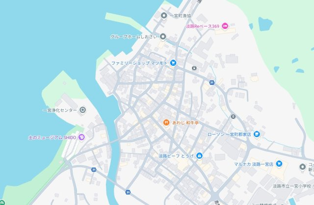 淡路市郡家　新築一戸建ての地図