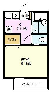 【間取り】 | 千葉ハイツⅡ | 千葉ハイツⅡ、103号室、１Ｋ