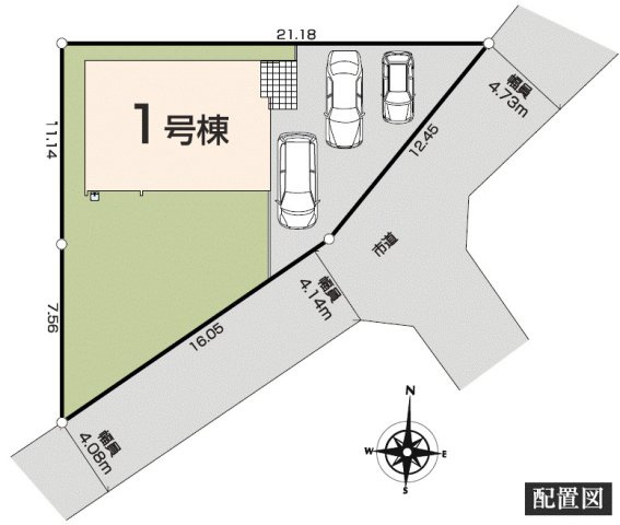 高崎市新町（全1棟）1号棟の区画図