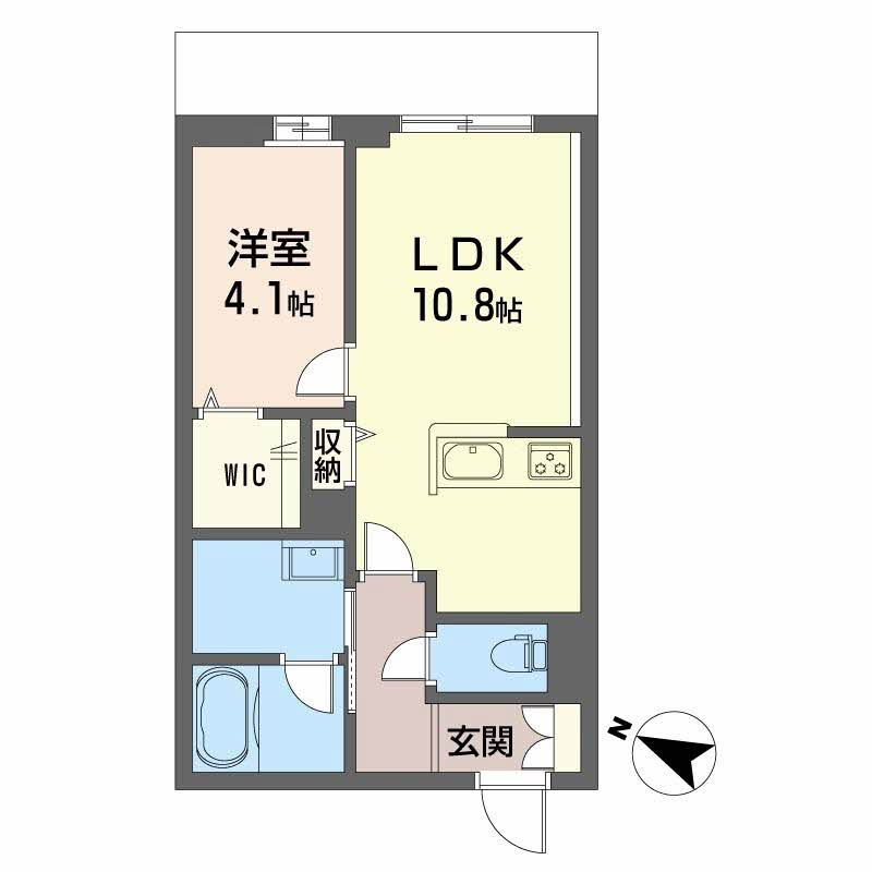 熊本市中央区本荘５丁目の賃貸マンションの間取り