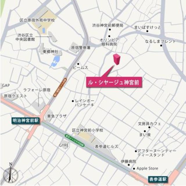 ル・シヤージュ神宮前の地図