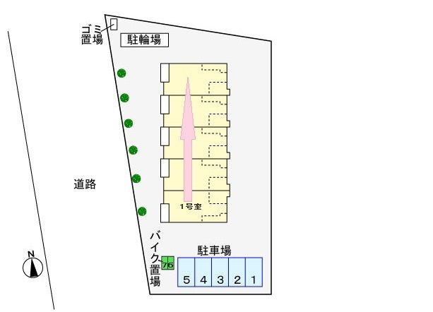グランディールの駐車場