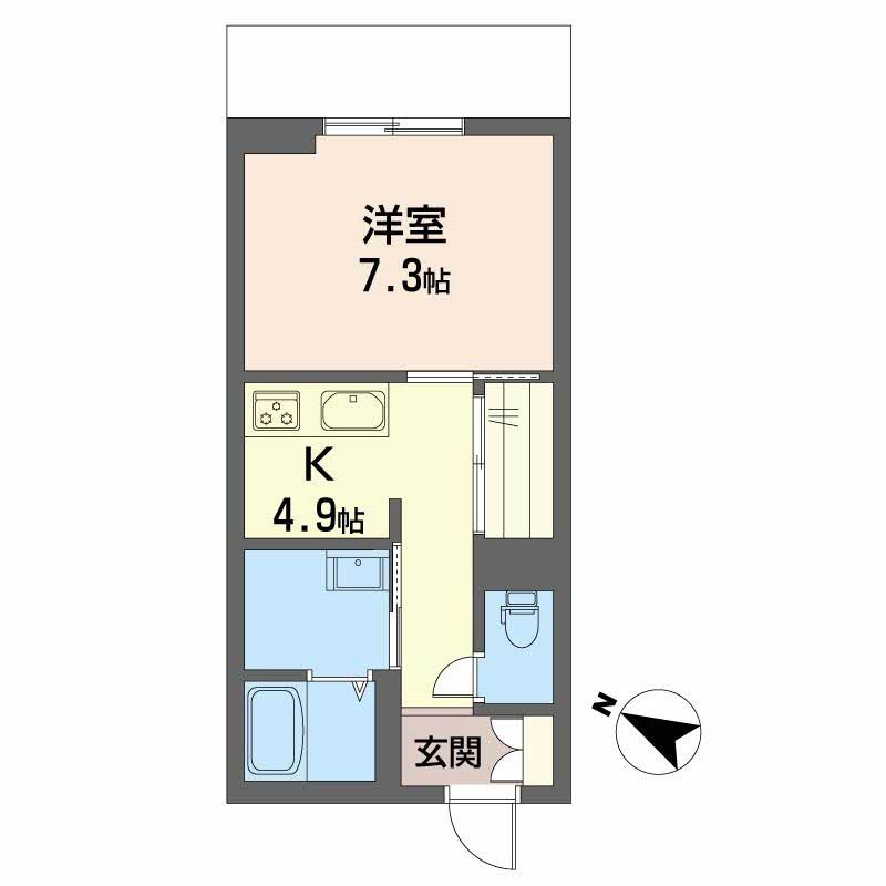 熊本市中央区本荘５丁目の賃貸マンションの間取り