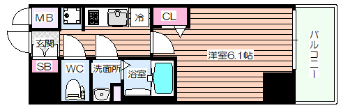 【間取り】 | プレサンス天満橋ヴェルエラ