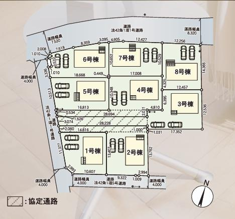 水戸市渡里町第5　新築戸建　5号棟の区画図
