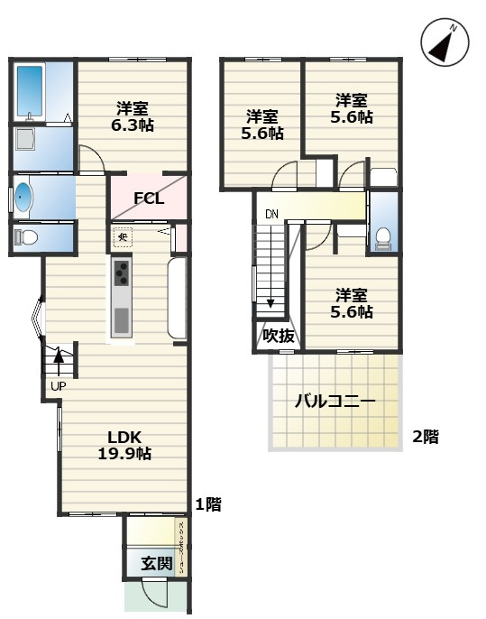 西区上堀越町｜名古屋市の戸建ならホームアップの間取り