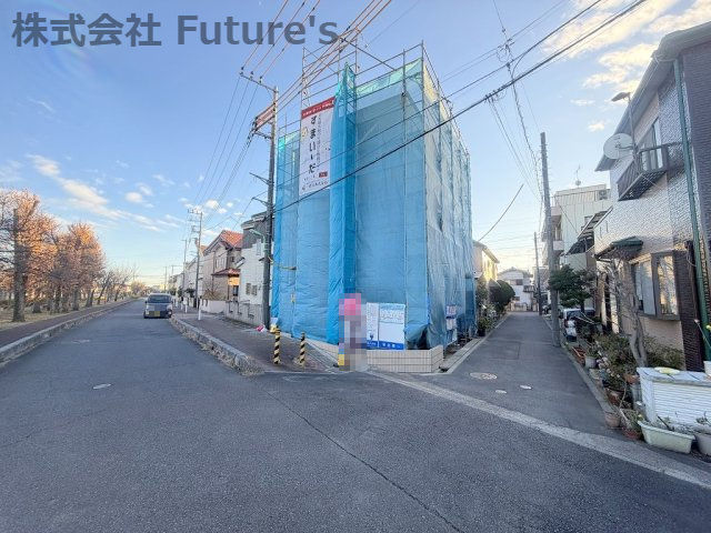 三郷市戸ケ崎3丁目　新築戸建　全1棟の前面道路含む現地写真|現地の写真になります。