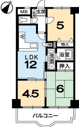 【間取り】 | K51331-ﾊﾟﾗﾄﾞｰﾙ北山