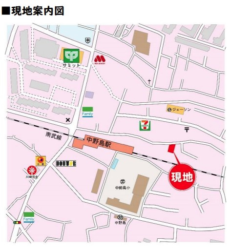 川崎市多摩区中野島６丁目のアパートの地図