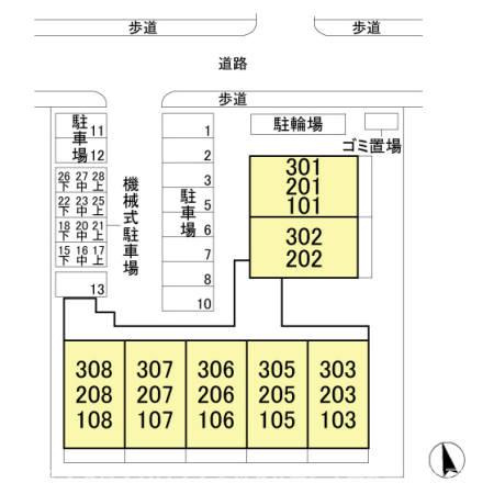 アバンドーネ高橋の区画図