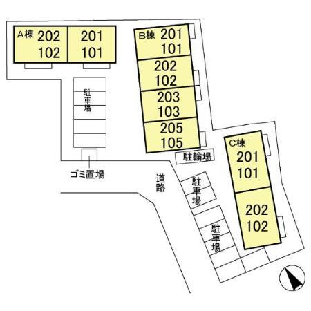 グランシャリオ　Ｂの区画図