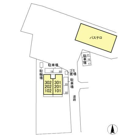 クレール　Ⅰ棟の区画図