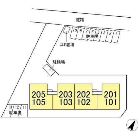 フローラルコートの区画図