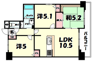 【間取り】 | ベルレコルテ浜辺