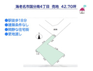 海老名市国分南4丁目　売地　42.70坪の画像